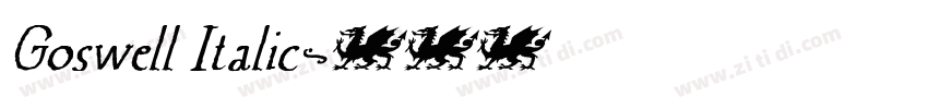 Goswell Italic字体转换 Goswell Italic字体转换